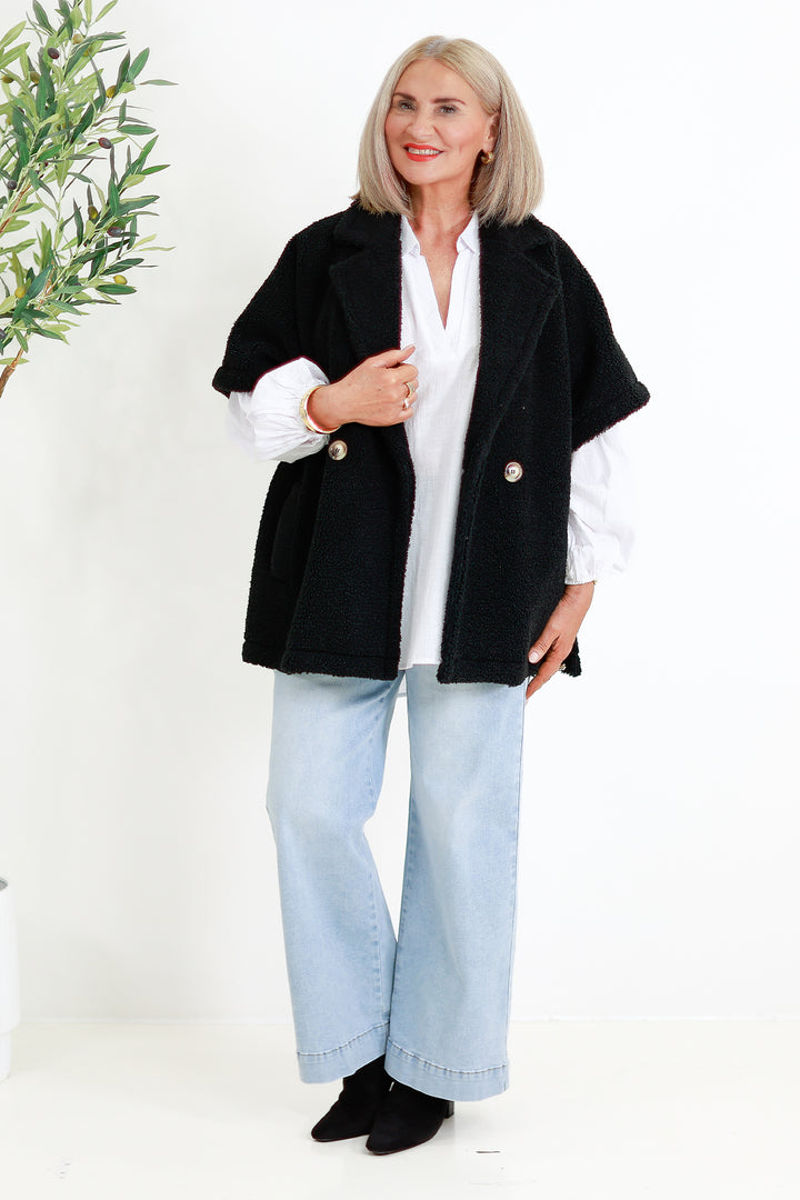 Jackson Oversized Vest | BLACK