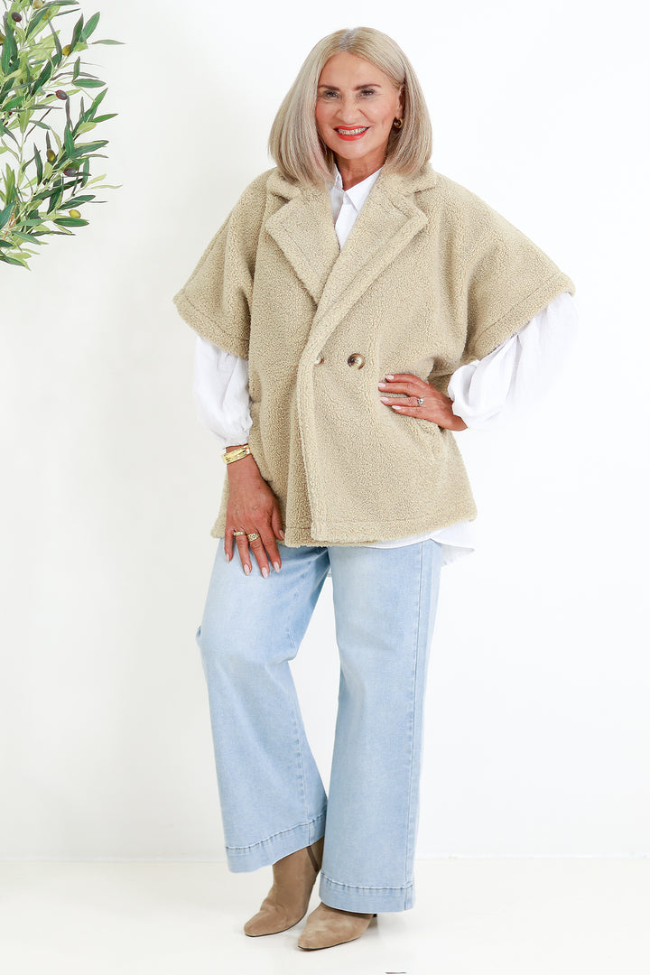 Jackson Oversized Vest | NATURAL