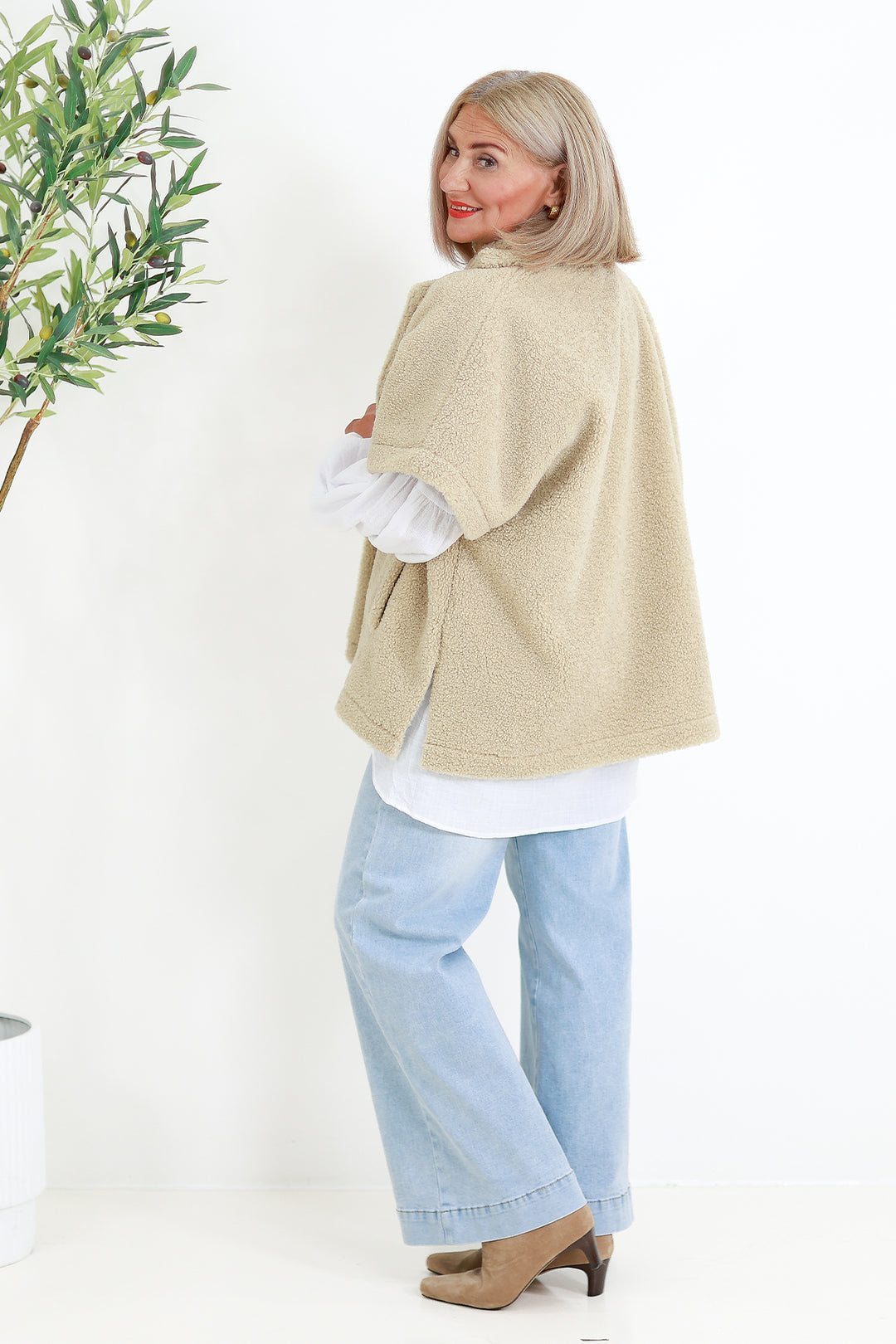 Jackson Oversized Vest | NATURAL
