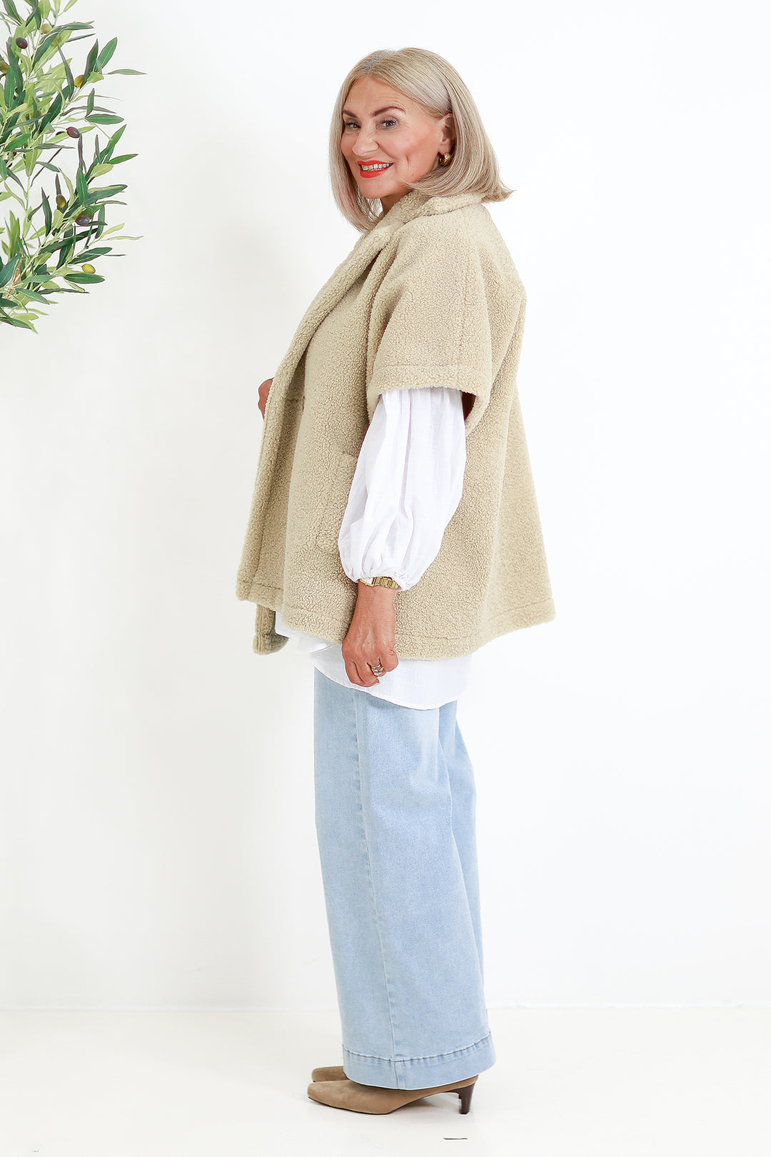 Jackson Oversized Vest | NATURAL
