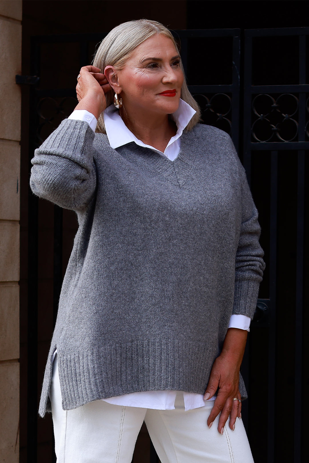 Diora Slouch Knit | CHARCOAL