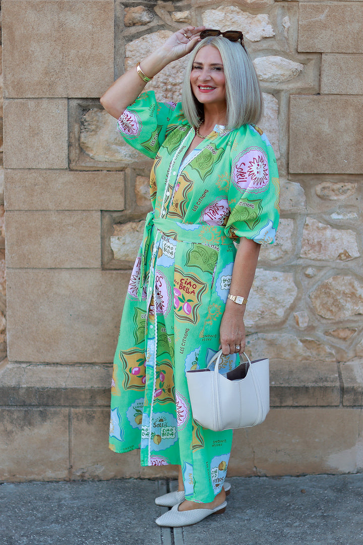 Dolce Bella Shirt Dress | Sorbet GREEN