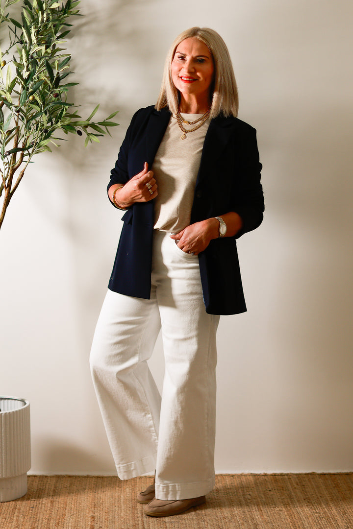 Eden Stretch Blazer |  INK NAVY