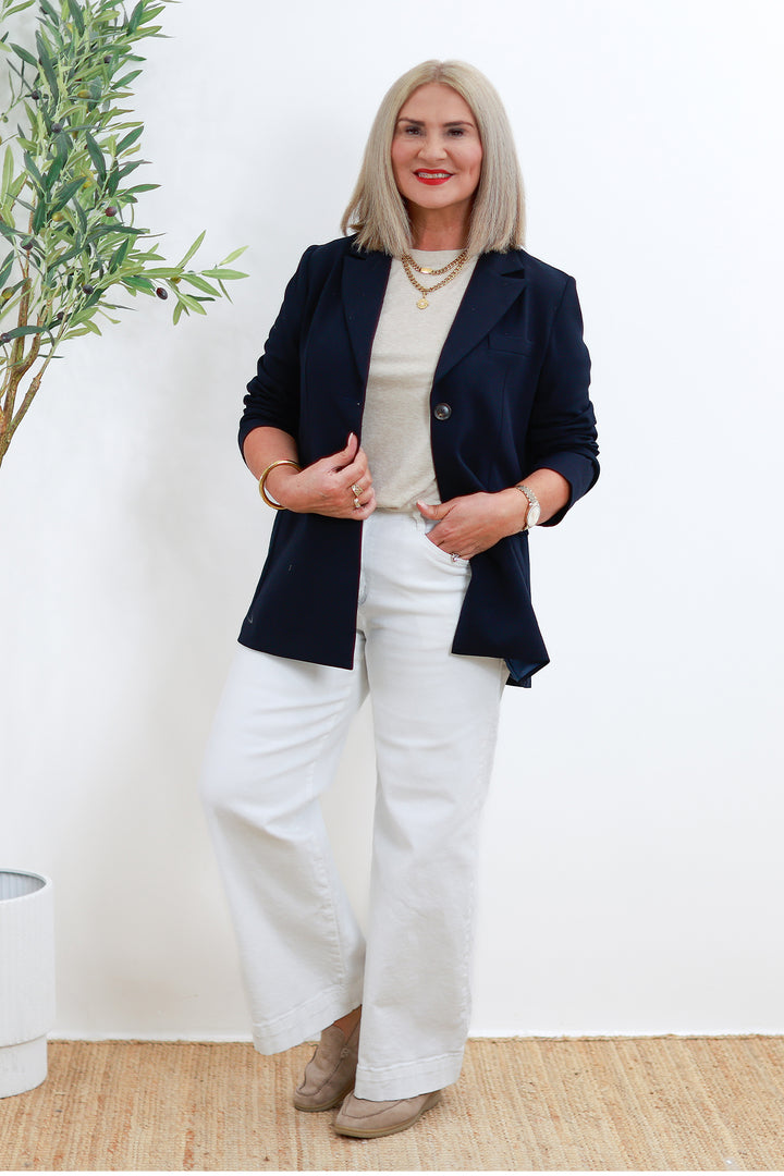 Eden Stretch Blazer |  INK NAVY