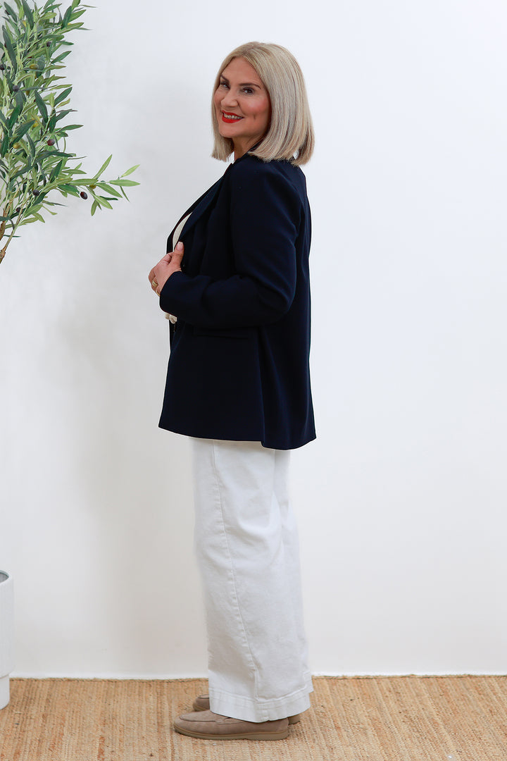 Eden Stretch Blazer |  INK NAVY