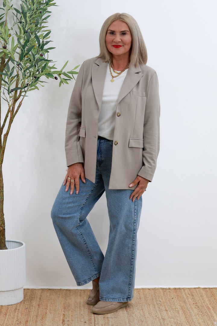 Eden Stretch Blazer |  TAUPE