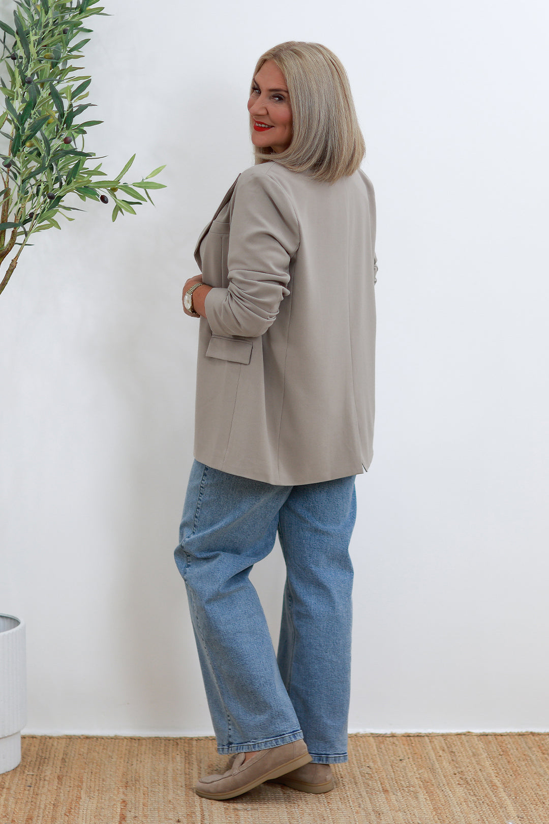 Eden Stretch Blazer |  TAUPE