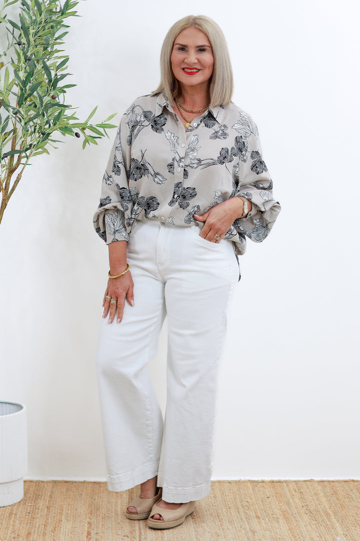 Belamy Shirt | BEIGE Flora