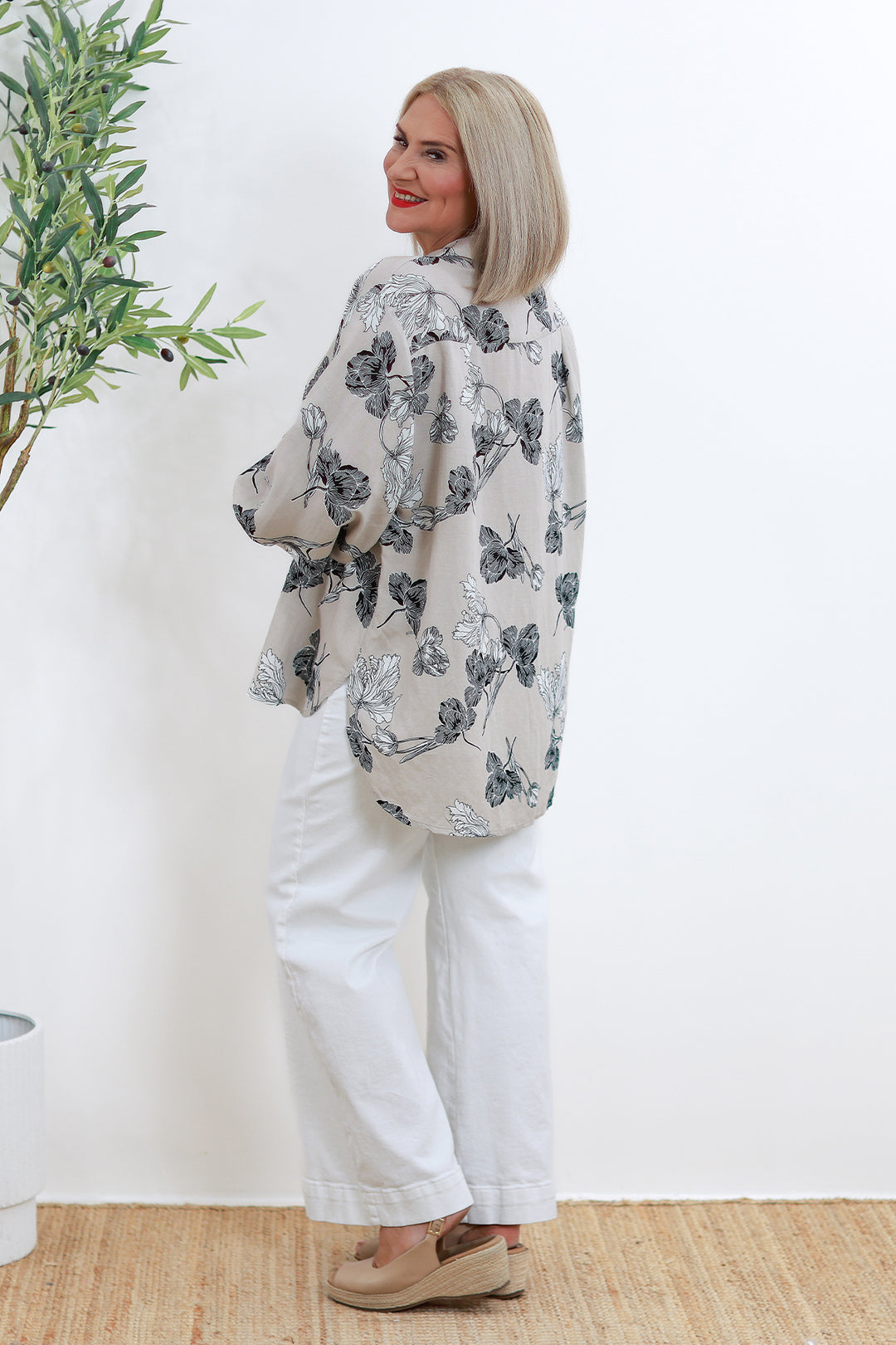 Belamy Shirt | BEIGE Flora