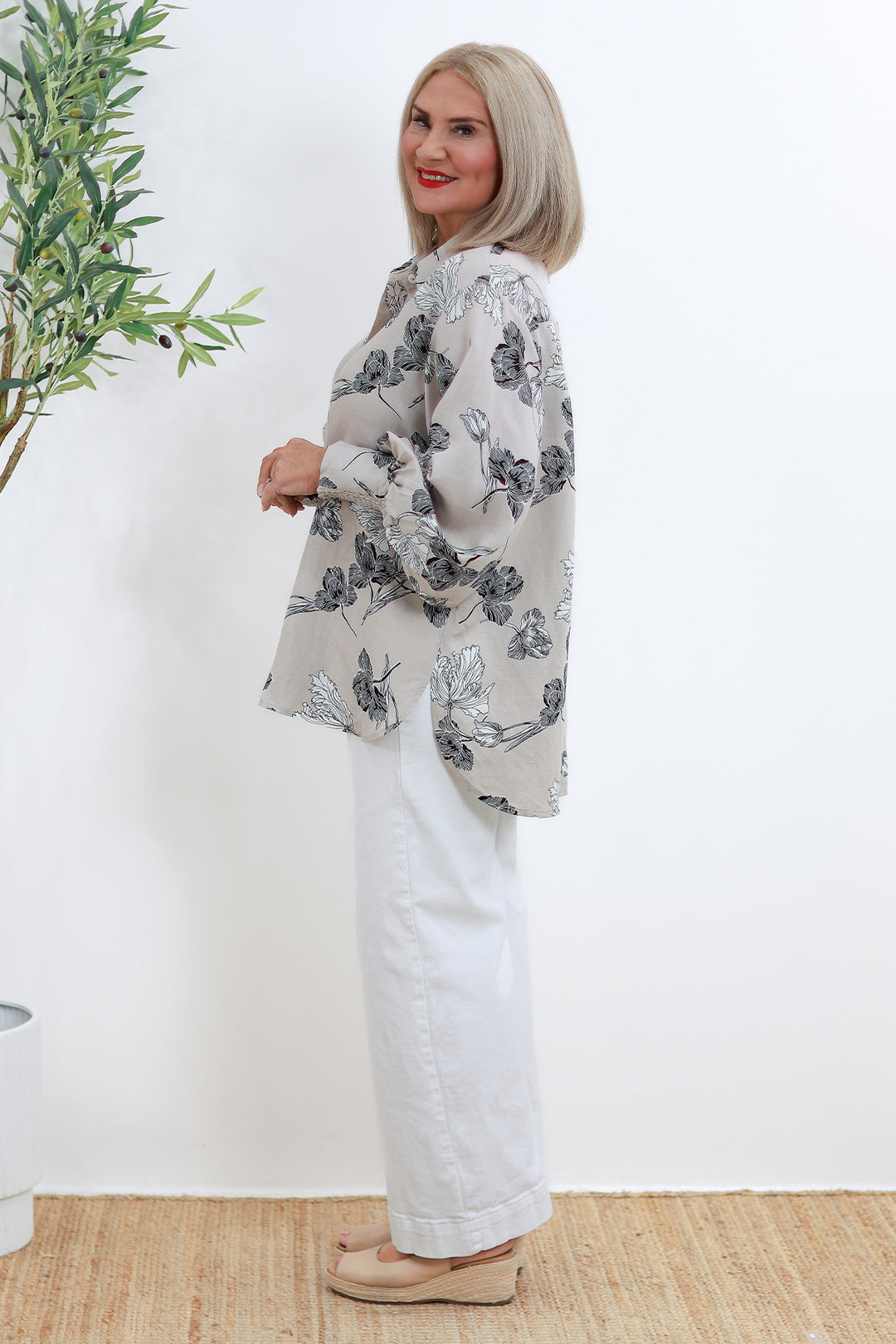 Belamy Shirt | BEIGE Flora