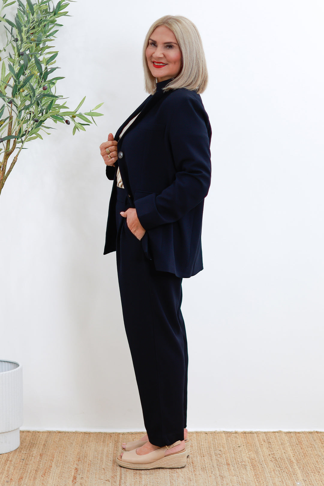 Eden Stretch Blazer |  INK NAVY