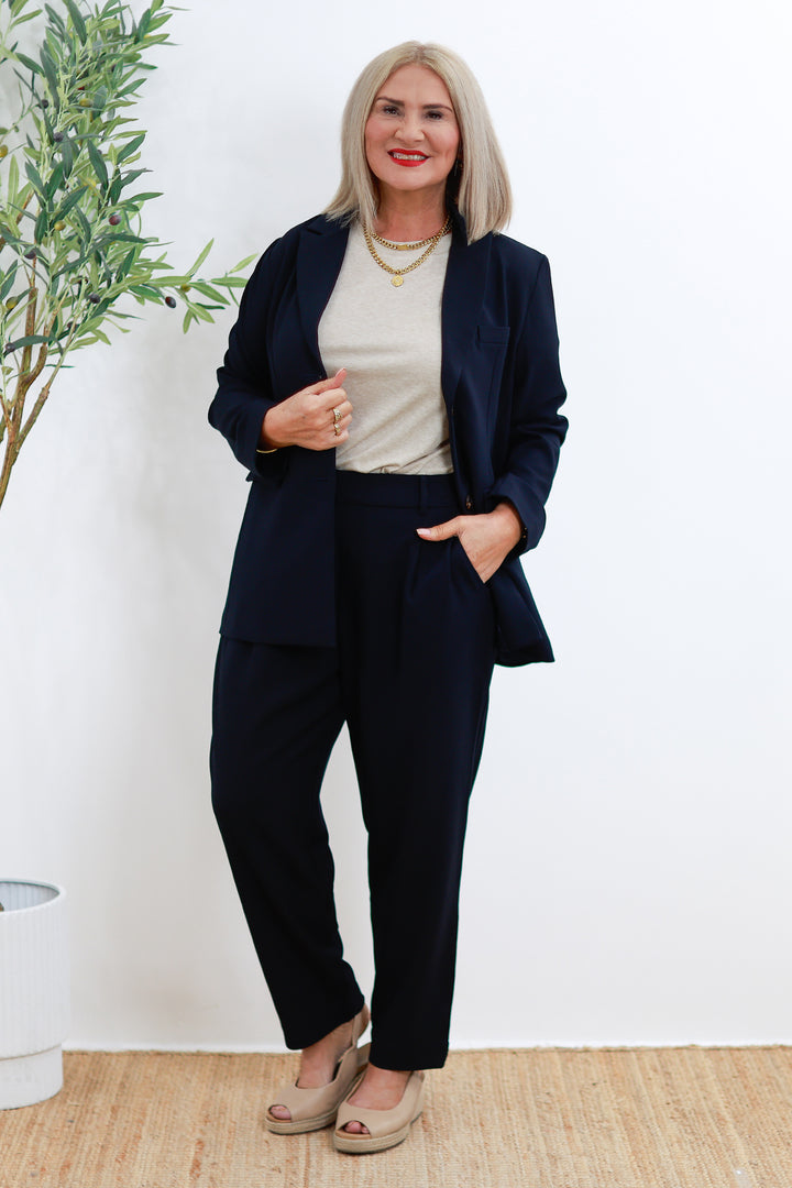 Eden Stretch Blazer |  INK NAVY