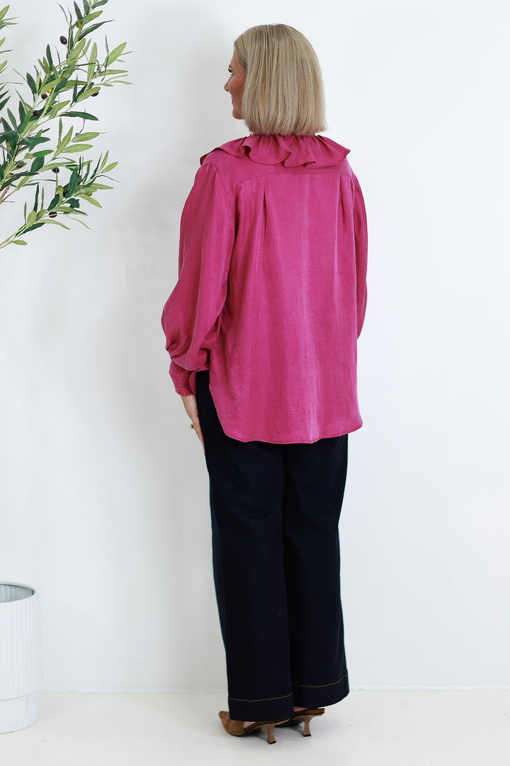 Marnie V Ruffle Shirt | CAMELIA