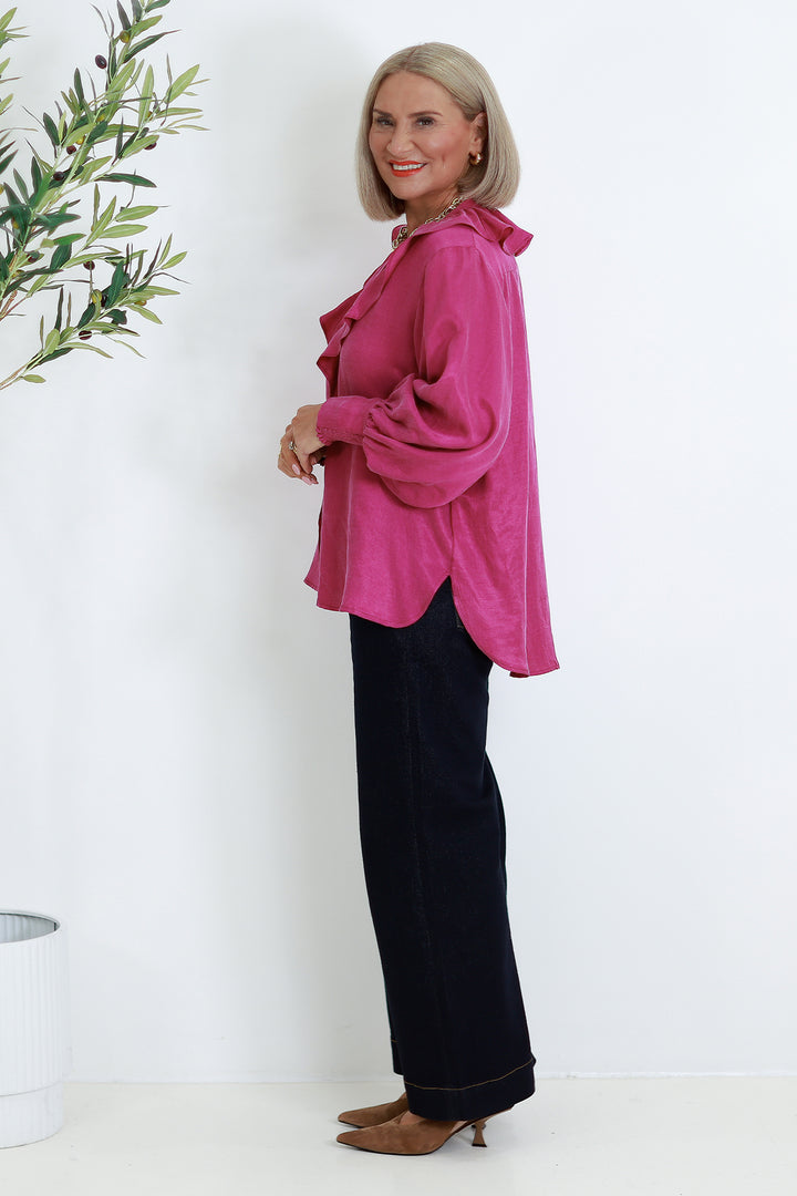 Marnie V Ruffle Shirt | CAMELIA