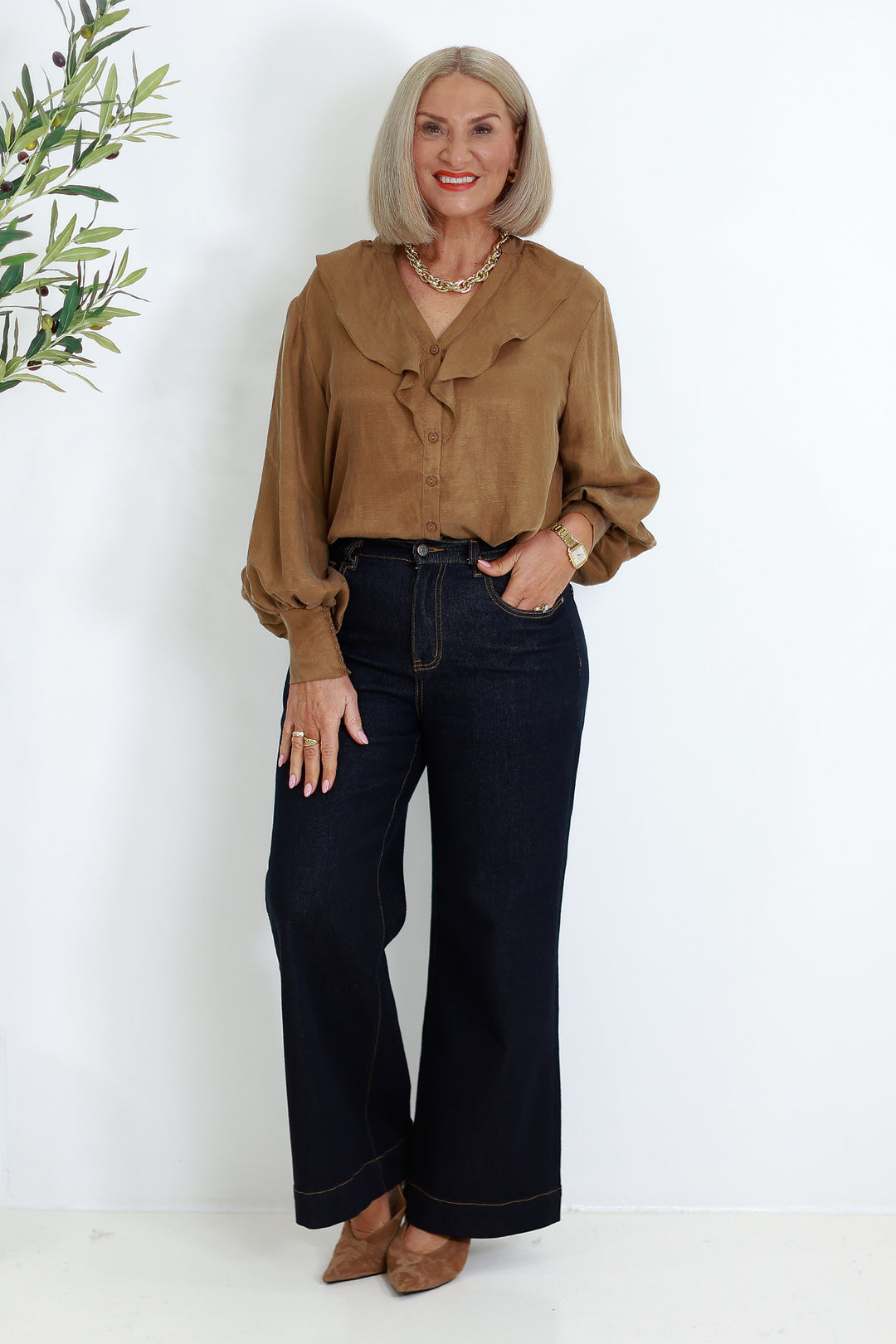 Marnie V Ruffle Shirt | MAPLE