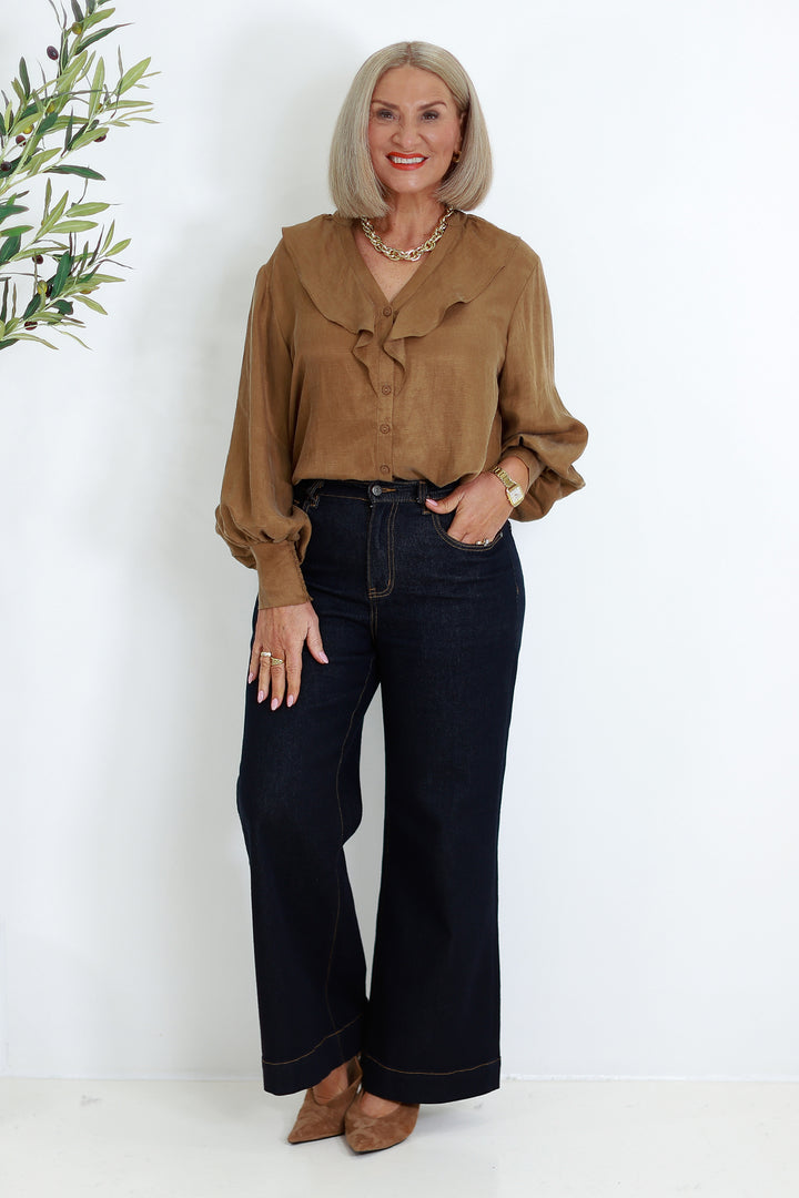Marnie V Ruffle Shirt | MAPLE