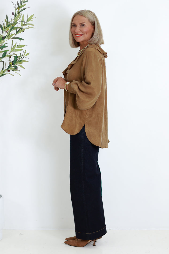 Marnie V Ruffle Shirt | MAPLE