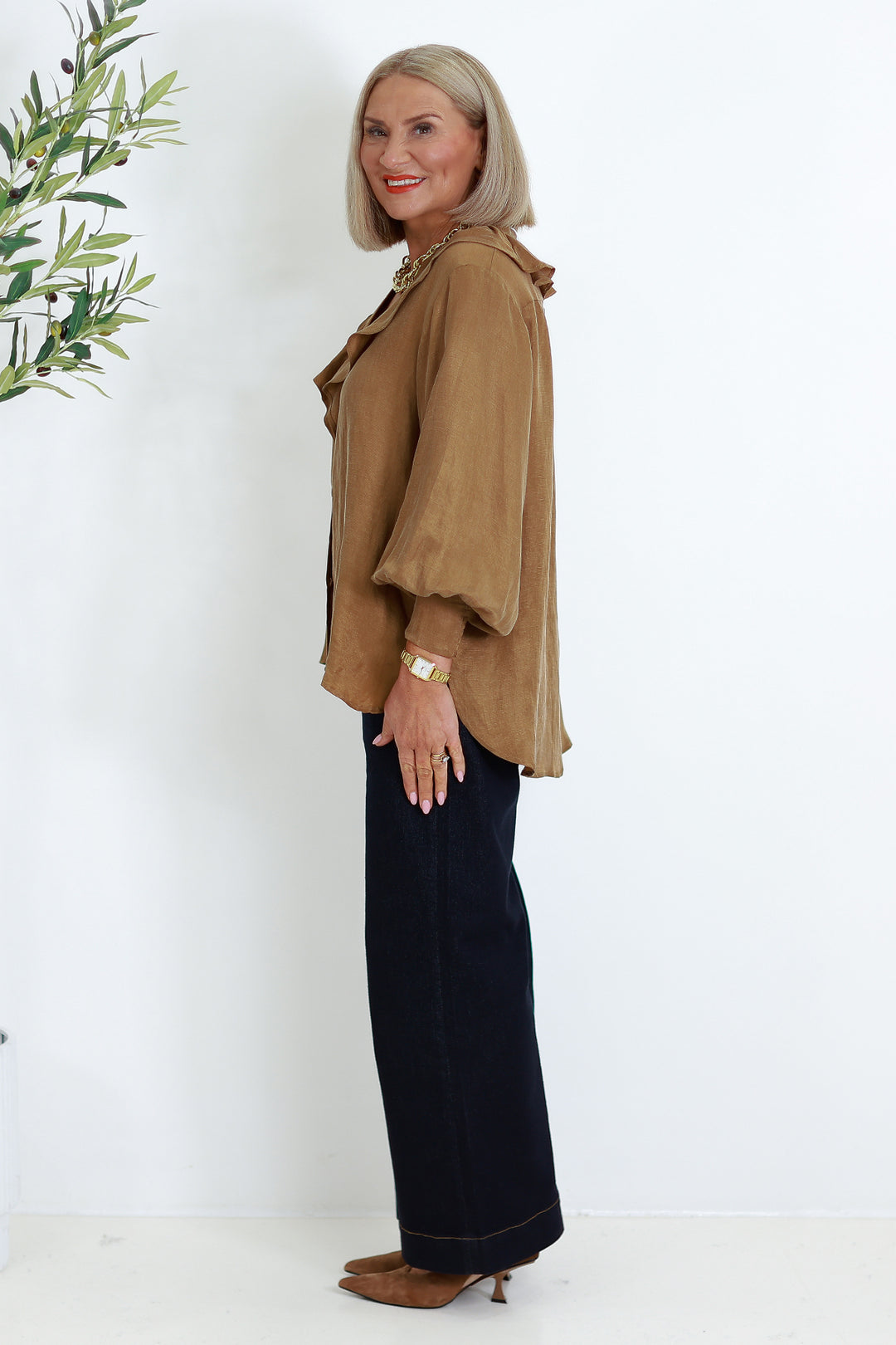 Marnie V Ruffle Shirt | MAPLE