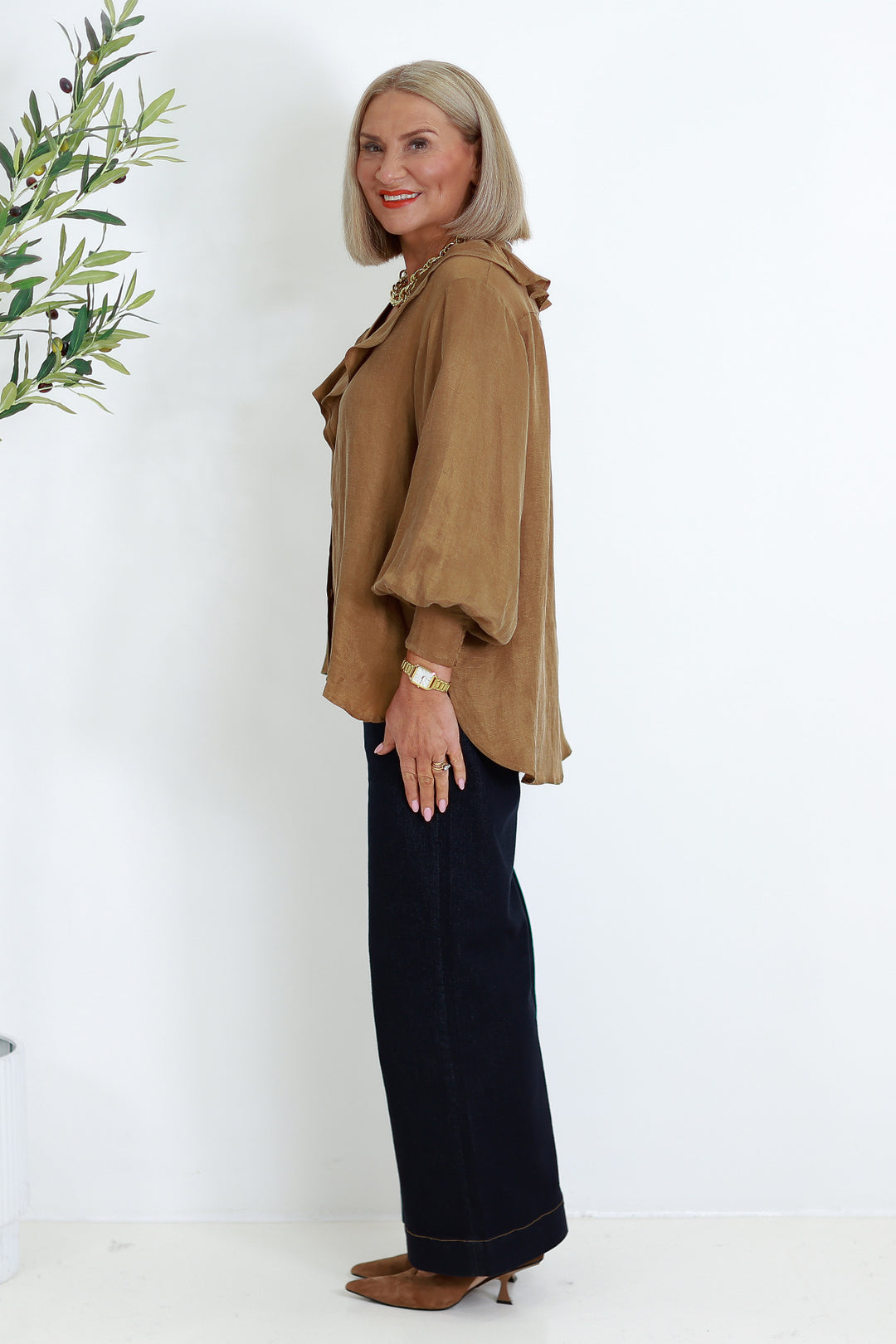 Marnie V Ruffle Shirt | MAPLE