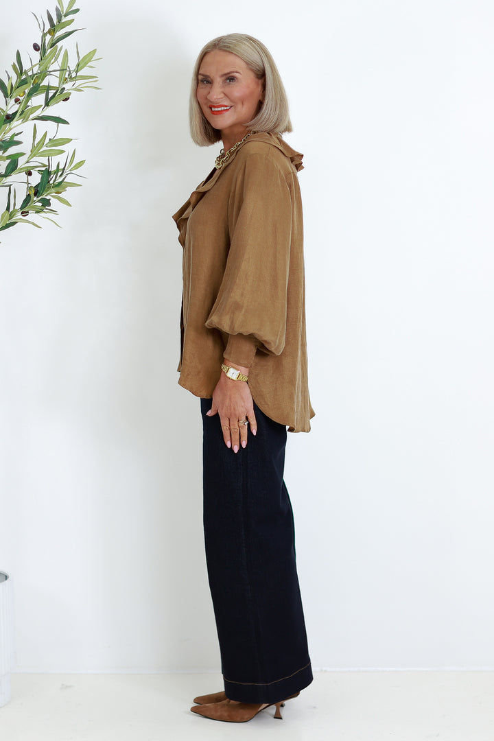 Marnie V Ruffle Shirt | MAPLE