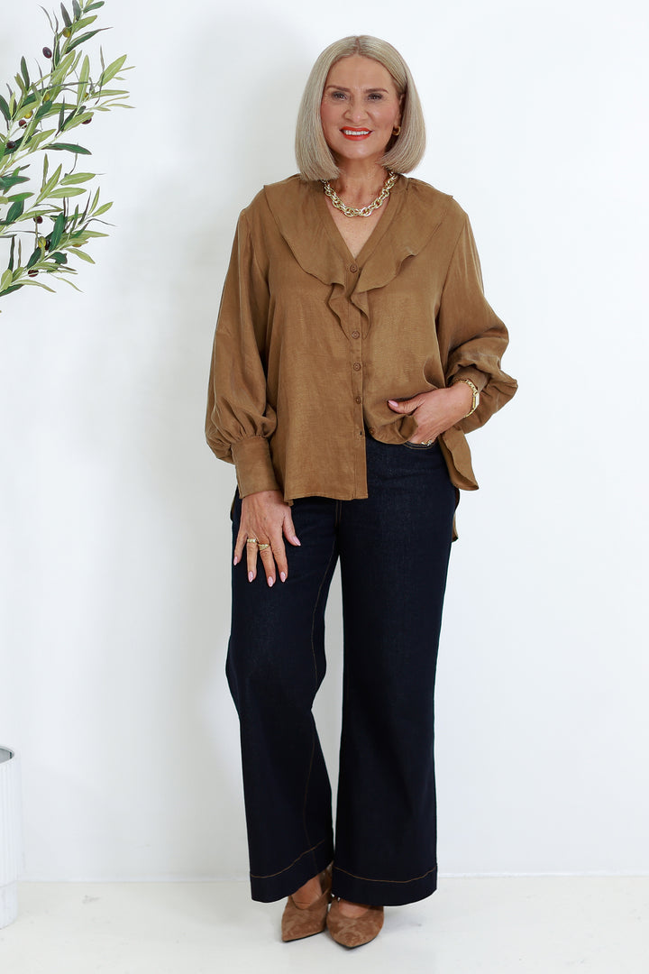 Marnie V Ruffle Shirt | MAPLE