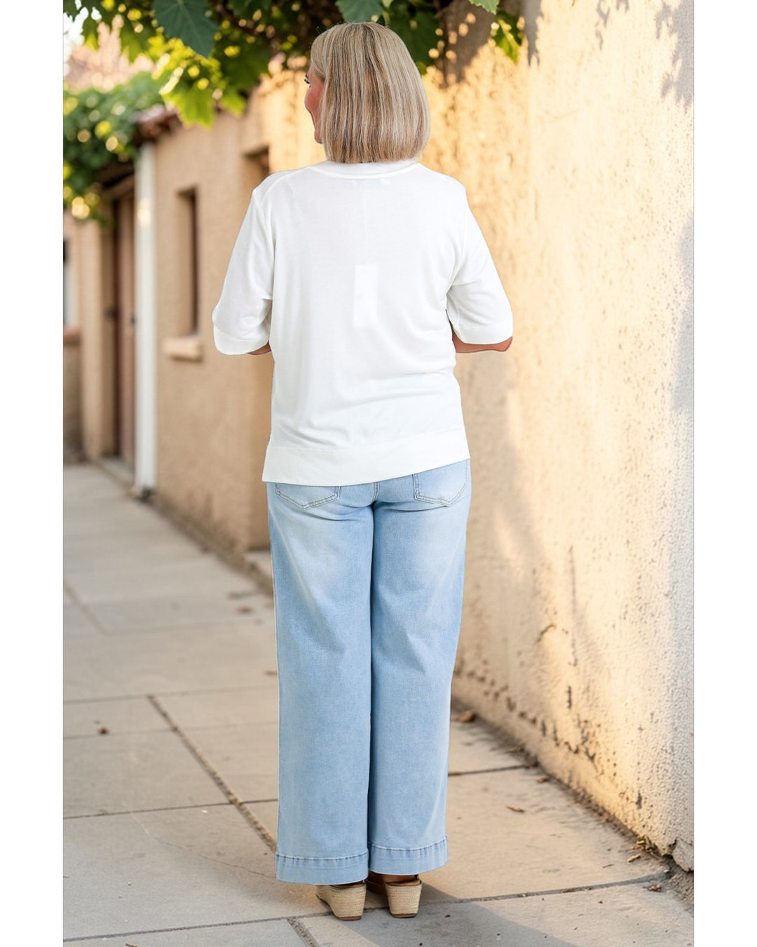 Ellery Fine Knit Top  - WHITE