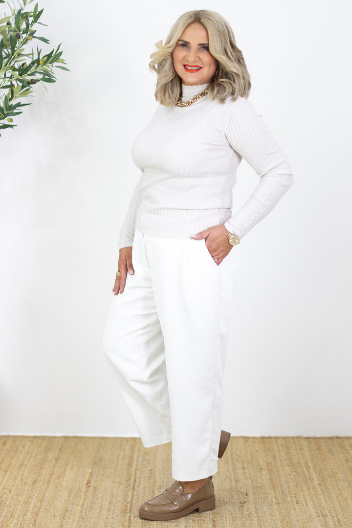 Elle Knit Top | Creme