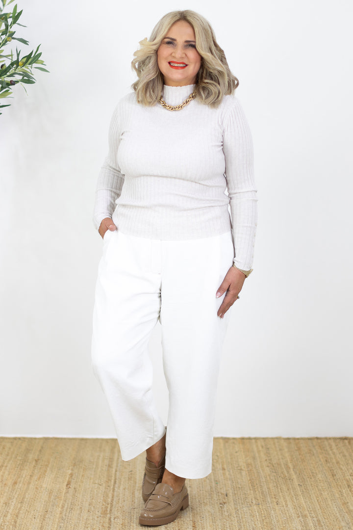 Elle Knit Top | Creme