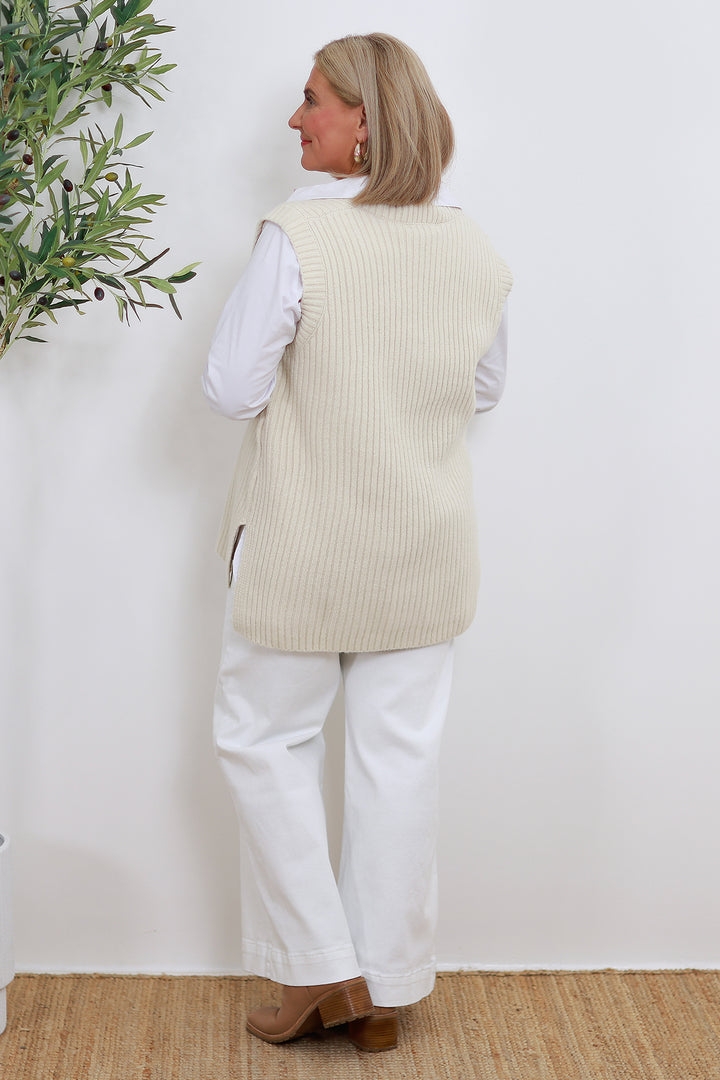 V Neck Vest | IVORY