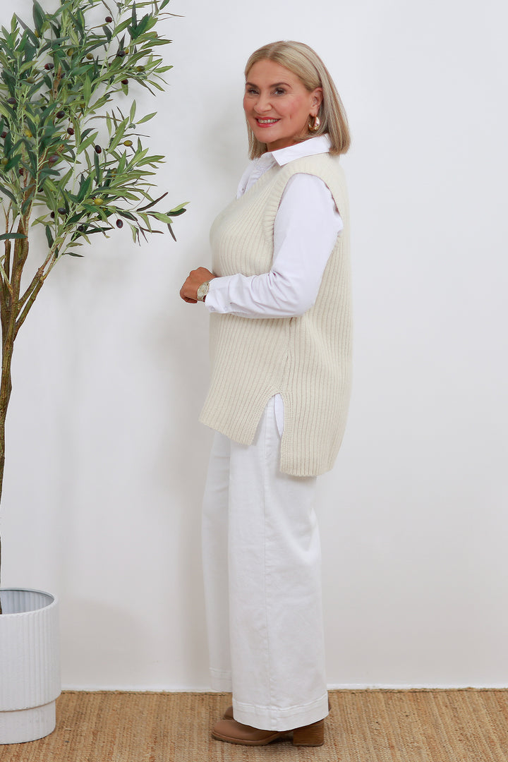 V Neck Vest | IVORY