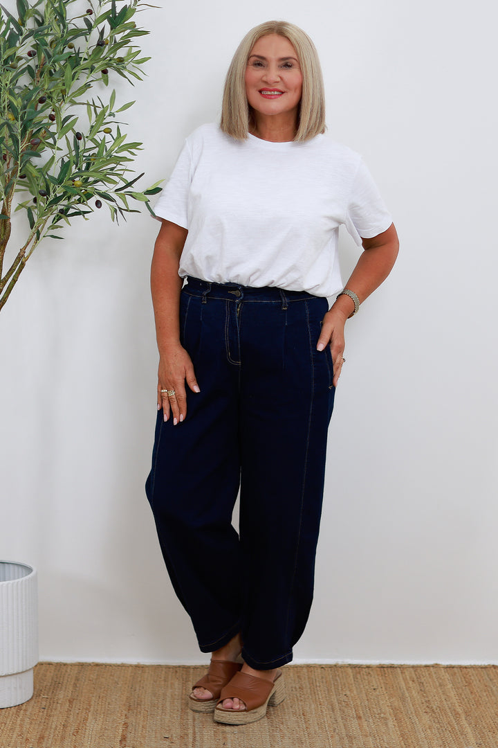 NEW Emmi Barrel Jean | DARK Stretch Denim