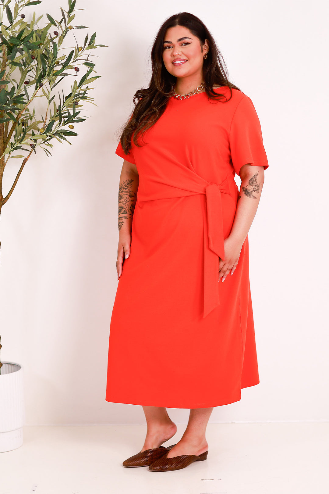 Alanah Tie Dress | NAVY