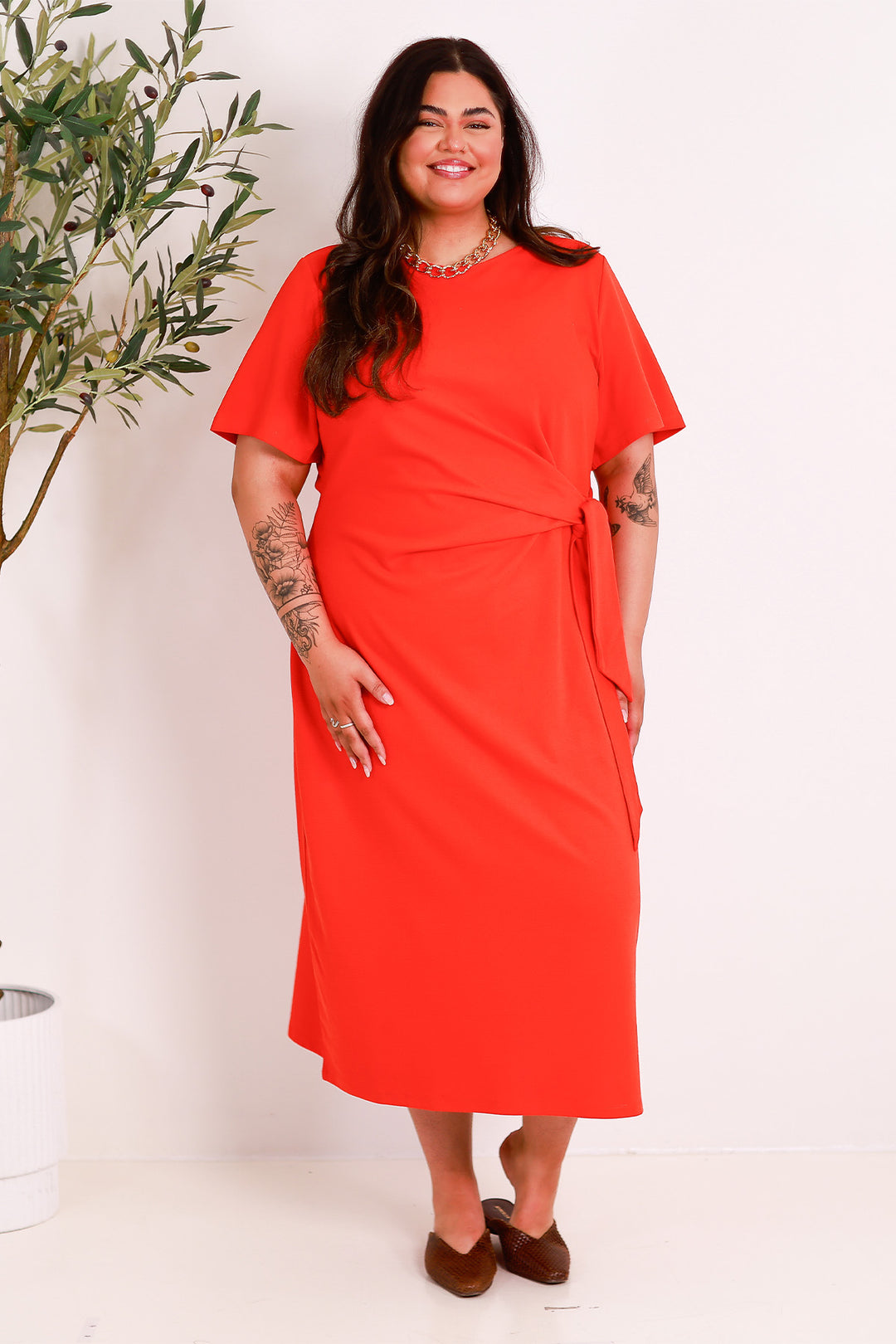 Alanah Tie Dress | NAVY