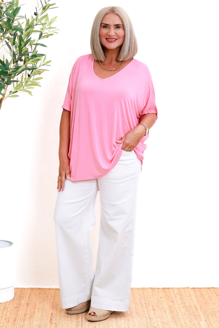 Armeni Batwing T Shirt | PINK