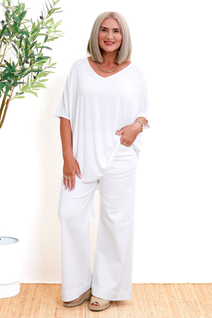Armeni Batwing T Shirt | White