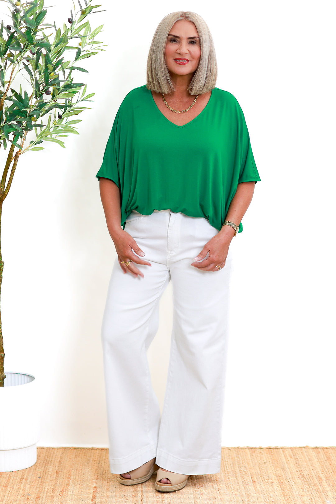 Armeni Batwing T Shirt | GREEN