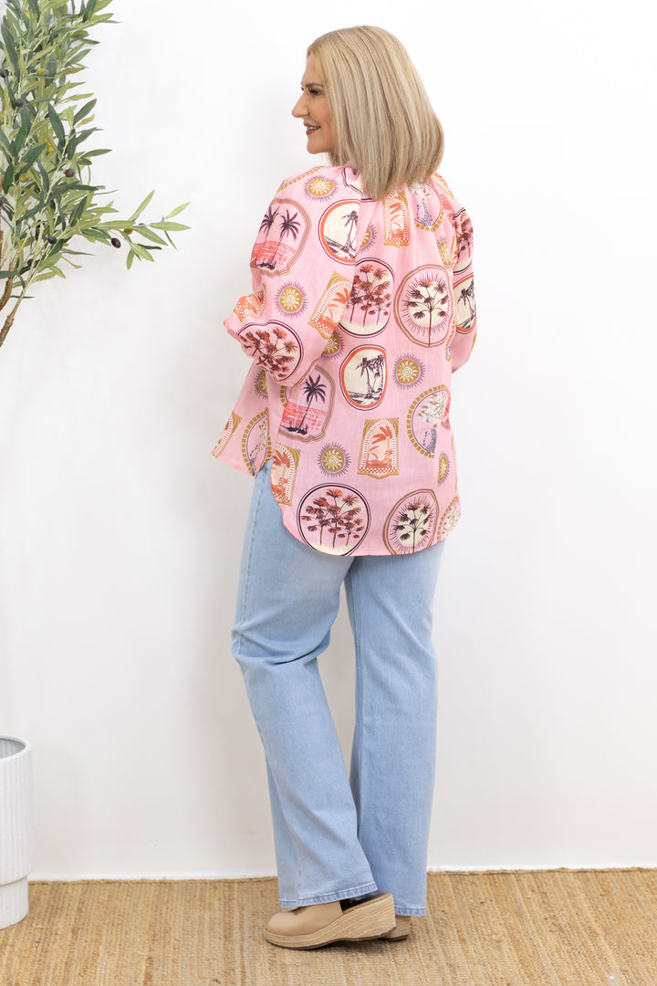Palm Cove Shirt | Peachy Pink