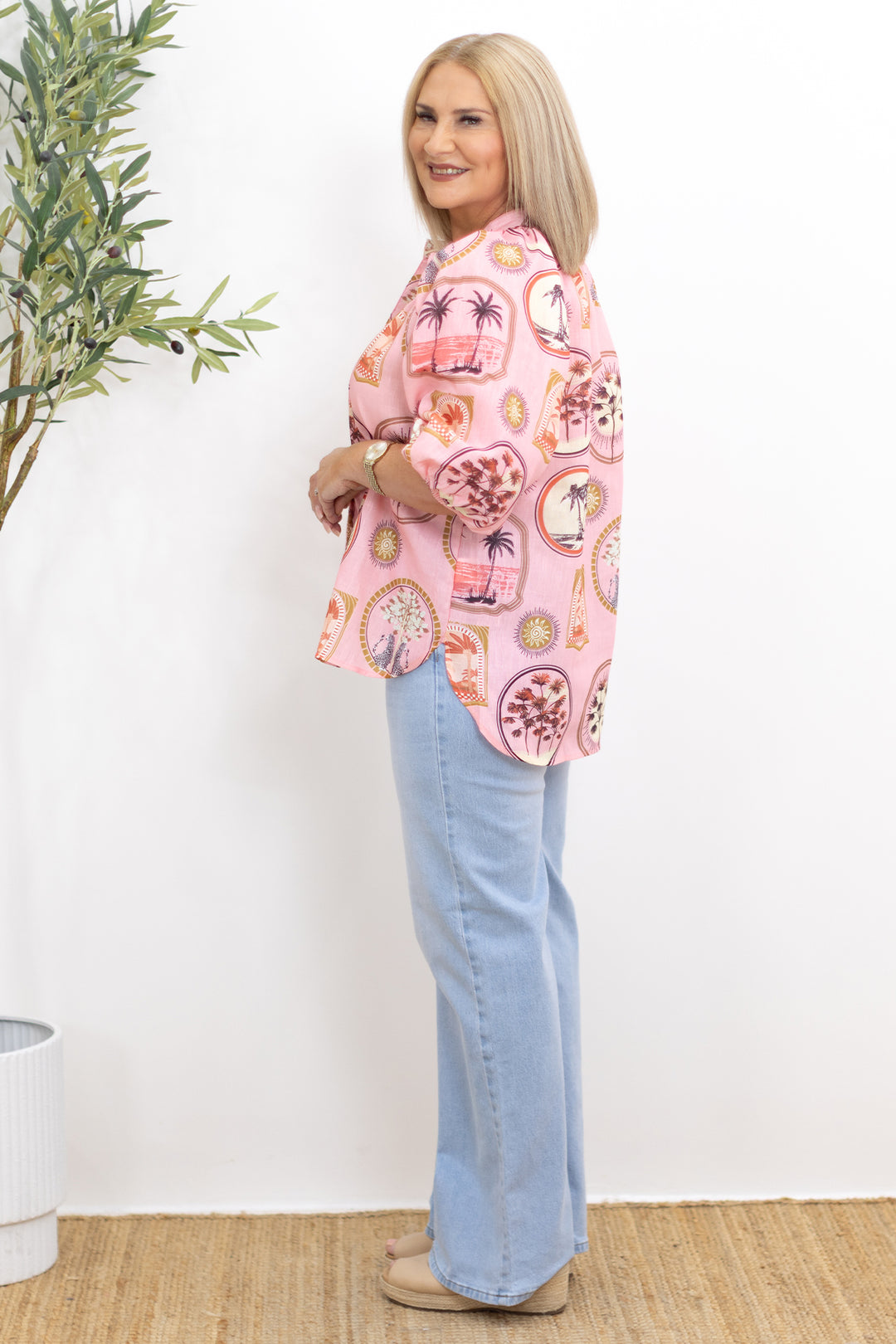 Palm Cove Shirt | Peachy Pink