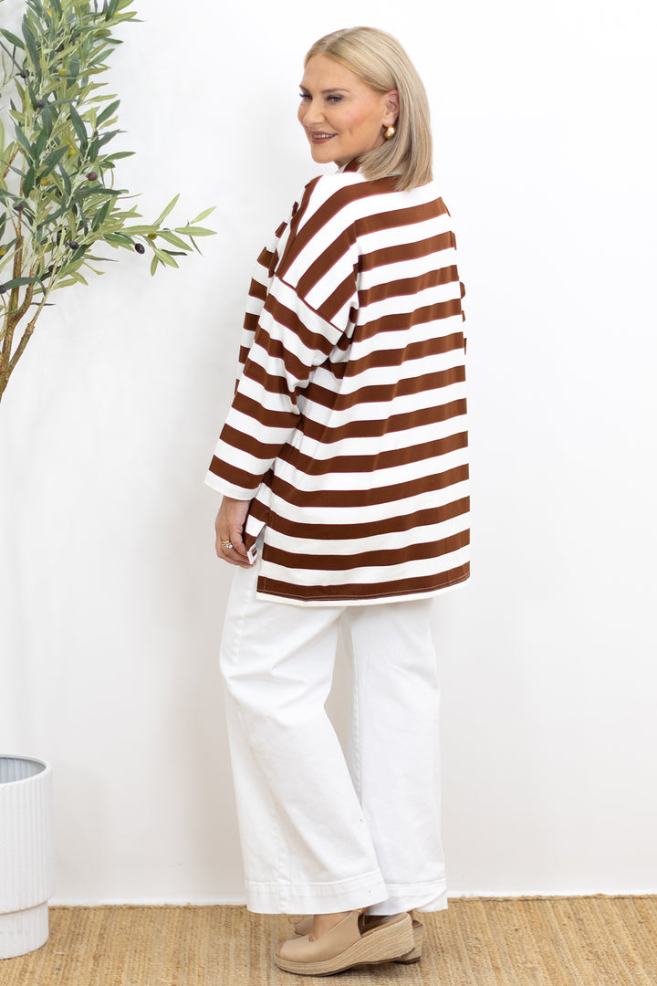 Queens Rugby Top | BROWN