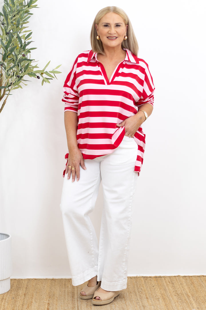 Queens Rugby Top | RED