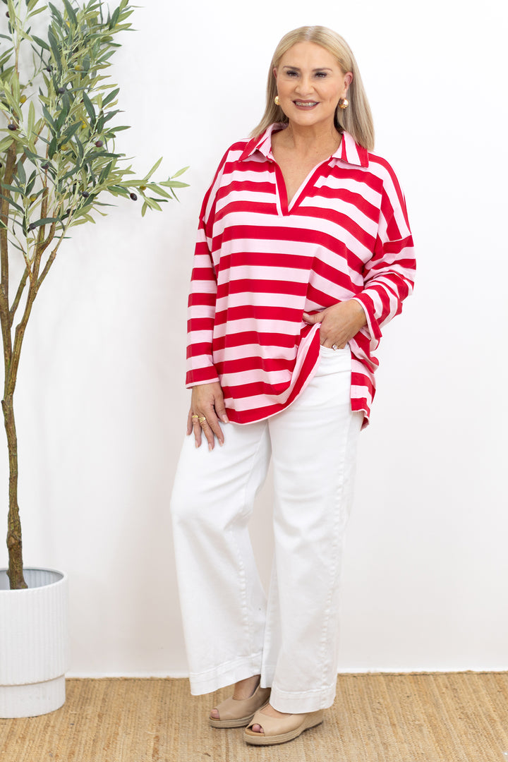Queens Rugby Top | RED