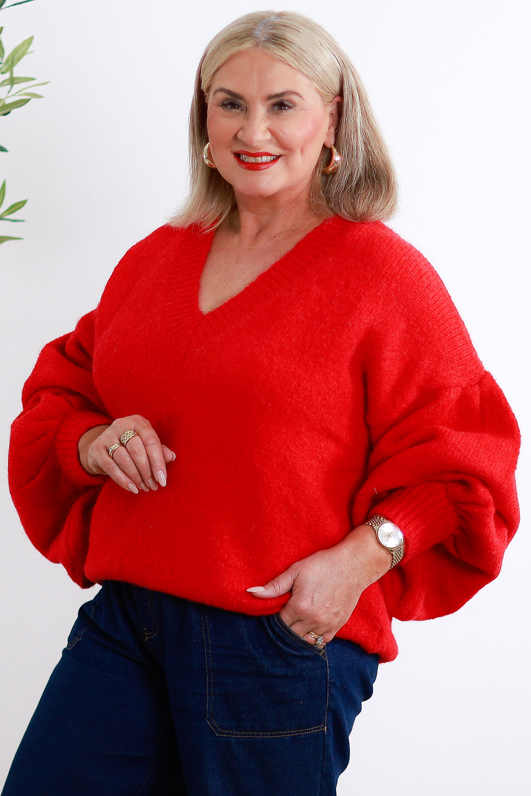 Norway Oversized Knit | RED