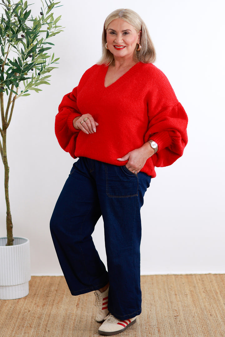 Norway Oversized Knit | RED