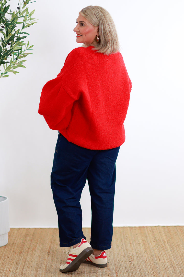 Norway Oversized Knit | RED