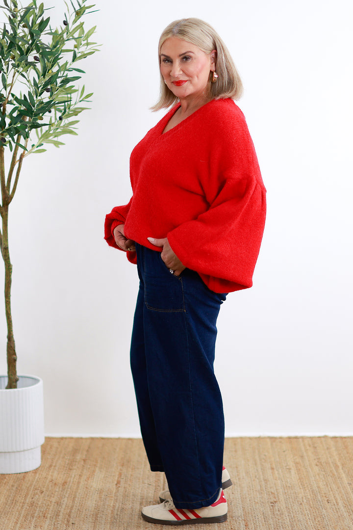 Norway Oversized Knit | RED