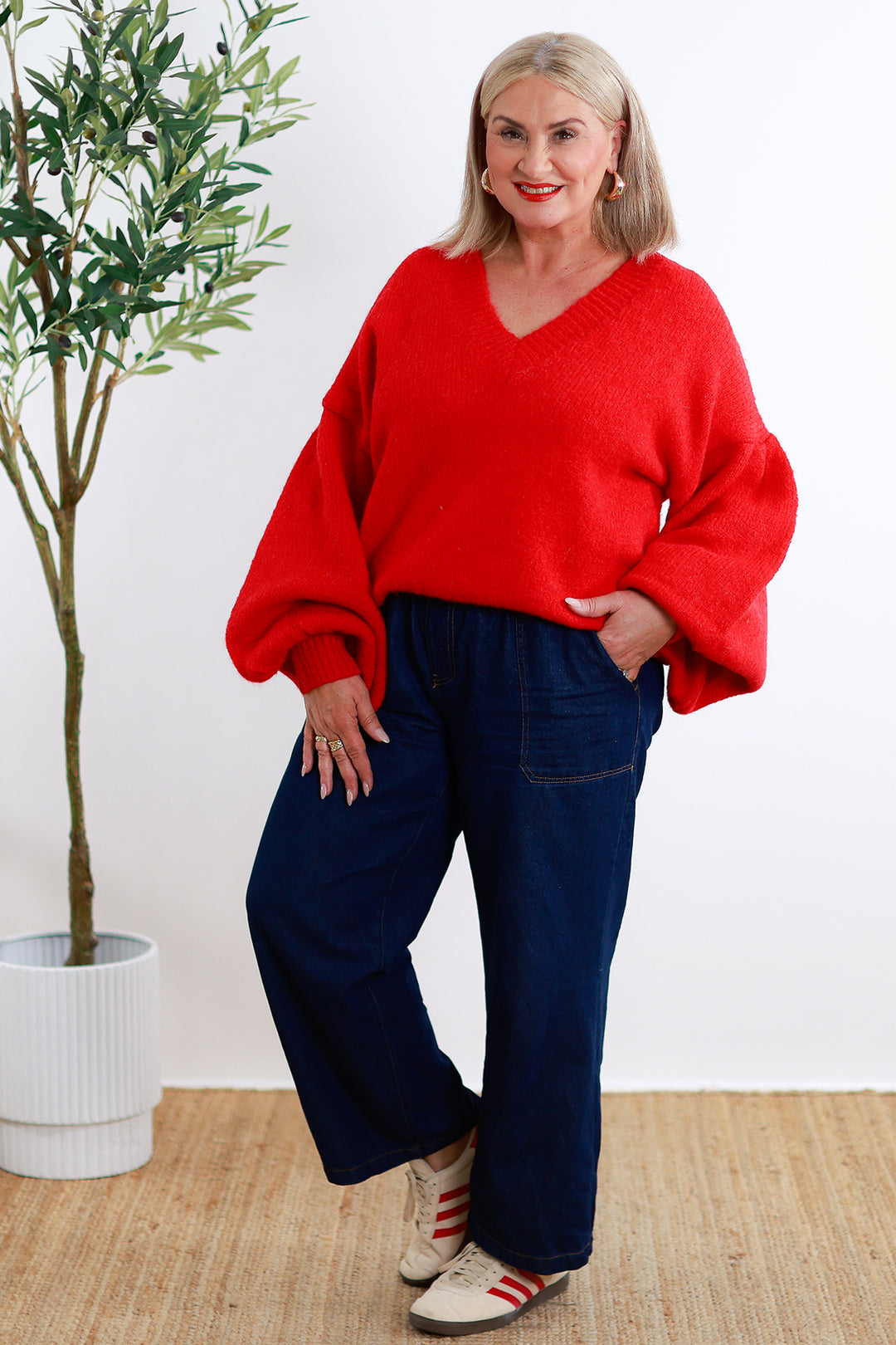 Norway Oversized Knit | RED