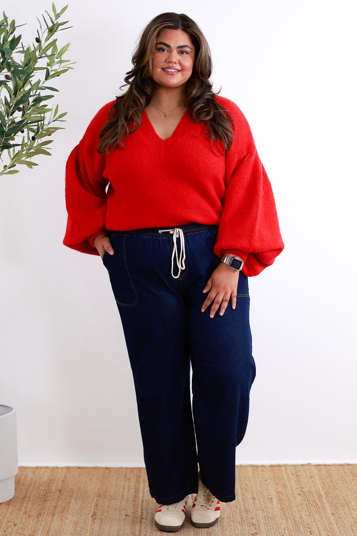 Norway Oversized Knit | RED