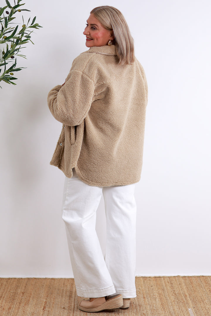 Plushy Teddy Jacket | Latte