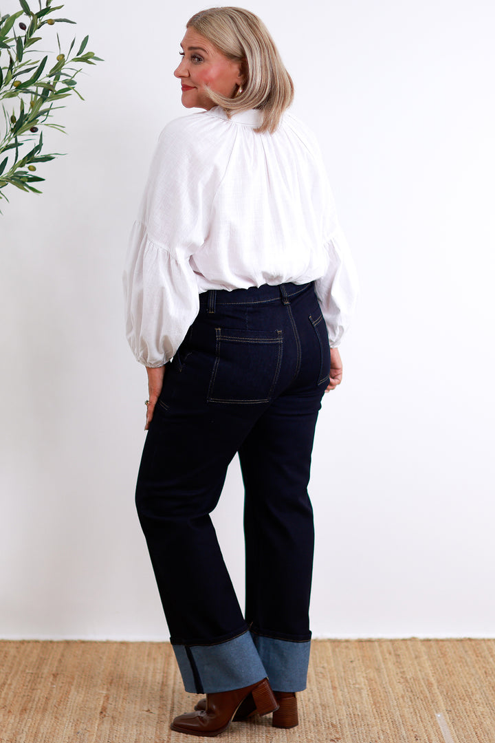 Rollie Cuffed Stretch Jeans | INDIGO
