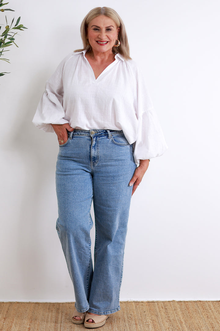 Evie Stretch Jean | Wide Leg